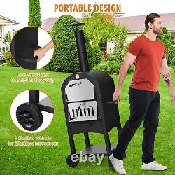 Outdoor Portable Pizza Oven Patio Pizza Grill Wood-fired Pizza Maker Heater