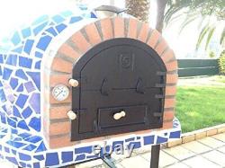 Outdoor Wood Fired Pizza Oven Mediterrani Royal Blue Mosaic