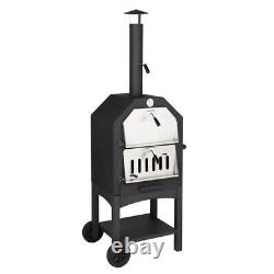 Outdoor Wood Fired Pizza Oven with Pizza Stone, Pizza Peel, Grill Rack, for