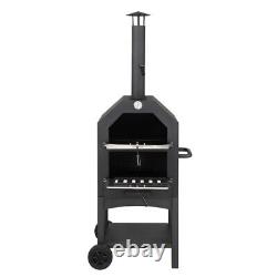 Outdoor Wood Fired Pizza Oven with Pizza Stone, Pizza Peel, Grill Rack, for