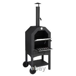 Outdoor Wood Fired Pizza Oven with Pizza Stone, Pizza Peel, Grill Rack, for Back