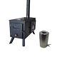 Outdoor Wood Stove Portable Camping Fire Log Burner With Water Heater Galloway