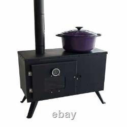 Outdoor Wood Stove Portable Camping Fire Log Burner with Water Heater Galloway