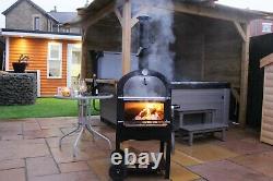 Outdoor pizza oven charcoal Wood Fired Bundle, stone, peel and cover included