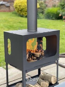 Outdoor wood burner stove