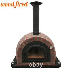Outdoor wood fired Pizza oven 100cm Prestige red brick, cast iron door