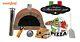 Outdoor Wood Fired Pizza Oven 100cm Brick Red Pro-italian Orange Brick Package