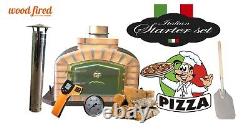 Outdoor wood fired Pizza oven 100cm brown exclusive model package deal