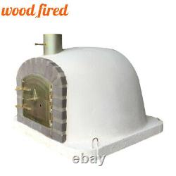 Outdoor wood fired Pizza oven 100cm extra model grey brick/gold door