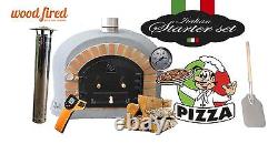 Outdoor wood fired Pizza oven 100cm superior model package deal in Grey