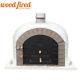 Outdoor Wood Fired Pizza Oven 100cm Superior Model White Mosaic With Grey Brick