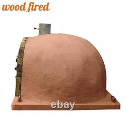 Outdoor wood fired Pizza oven 100cm terracotta Pro deluxe rock face cast door