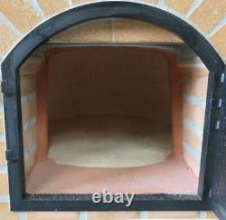Outdoor wood fired Pizza oven 100cm x 100cm black maxi sovereign model grey arch