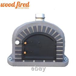 Outdoor wood fired Pizza oven 100cm x 100cm grey mazxi sovereign model grey arch
