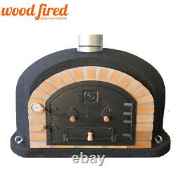 Outdoor wood fired Pizza oven 100cm x 100cm superior model in black