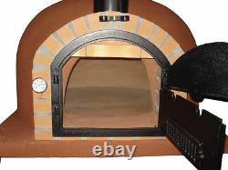 Outdoor wood fired Pizza oven 100cm x 100cm superior model in red
