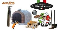 Outdoor wood fired Pizza oven 100cm x 100cm superior model white mosaic package