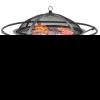 Outsunny 2-in-1 Outdoor Fire Pit With Bbq Grill, Patio Heater Log Wood Charcoal