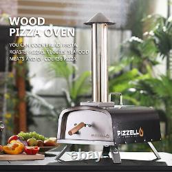 PIZZELLO Outdoor Wood Fired Pizza Oven Portable Pellet Pizza Ovens for Patio
