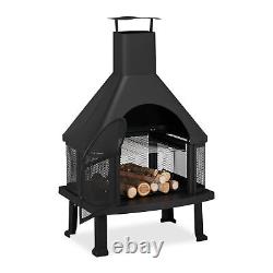 Patio Log Burner, Chimenea, Outdoor Fireplace, Fire Pit With Spark Guard, XL