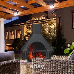 Patio Log Burner, Chimenea, Outdoor Fireplace, Fire Pit With Spark Guard, XL