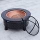 Patio Outdoor Fire Pit Large Firepit Garden Stove Brazier Round Table Bbq Grill