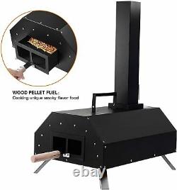 Pizza Oven Outdoor, Portable Stainless Steel Wood Fired Oven with Pizza Stone