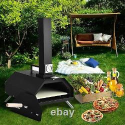 Pizza Oven Outdoor, Portable Stainless Steel Wood Fired Oven with Pizza Stone