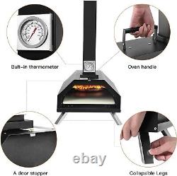Pizza Oven Outdoor Portable Stainless Steel Wood Fired Pizza Oven with Pizza Stone