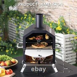 Pizzello Outdoor Pizza Oven Wood Fired Pizza Oven for Cooking 2 Pizzas Outside P
