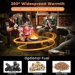 Portable Firepit Bowl Smokeless Fire Pit Stainless Steel Wood Burning Firepit