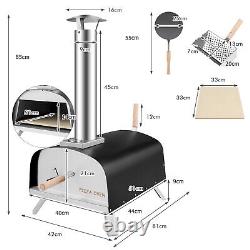 Portable Outdoor Pizza Oven Wood Fired Backyard Pizza Maker with 13'' Pizza Stone