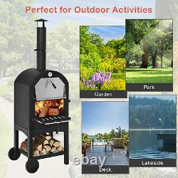 Portable Outdoor Pizza Oven Wood-fired Pizza Maker withWaterproof Cover Pizza Peel