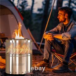 Portable Smokeless Fire Pit Outdoor Wood Burning Fireplaces with Removable Ash Pan