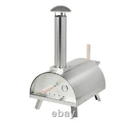 Portable Stainless Steel Stone Base Outdoor Pizza Oven Wood Fired Charcoal