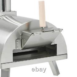 Portable Stainless Steel Stone Base Outdoor Pizza Oven Wood Fired Charcoal