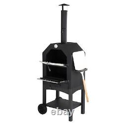 Portable Wood Fired Pizza Oven Pizza Stone Peel BBQ Rack Outdoor Camping