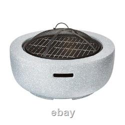 Premier MGO Metal Fire Pit Large Faux Concrete