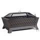 Rectangular Fire Pit, Outdoor Use, 35 Antique Bronze Effect