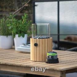 Round Bamboo Fire Pit Lantern Outdoor Heater Portable Gas Fire Pit Garden