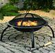 Round Fire Pit Folding Patio Garden Bowl Outdoor Camping Patio Heater Log Burner