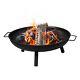 Round Fire Pit Patio Garden Camping Outdoor Log Burner Patio Heater Bowl