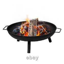 Round Fire Pit Patio Garden Camping Outdoor Log Burner Patio Heater Bowl