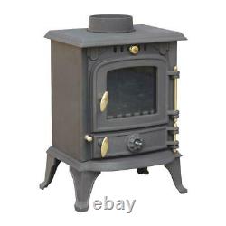 Royal Fire 5.5kW Black Cast Iron Outdoor Wood & Charcoal Burning Stove Chiminea