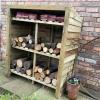 Rustic Tree Fire Log Storage Unit Outdoor Wooden Timber Store (pressure Treated)