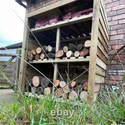 Rustic Tree Fire Log Storage Unit Outdoor Wooden Timber Store (Pressure Treated)
