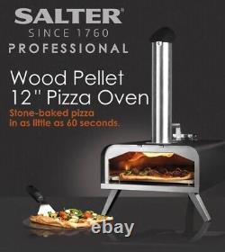 SALTER 12 Inch Wood Pellet Fired Pizza Oven Outdoor Portable with Paddle