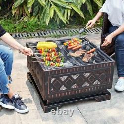 SINGLYFIRE Outdoor Fire Pit BBQ Bowl Garden Patio Extra Large Barbecue Grill Set