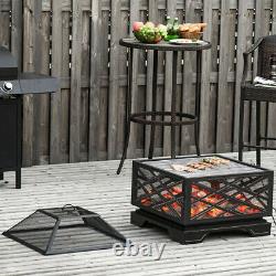 SINGLYFIRE Outdoor Fire Pit BBQ Bowl Garden Patio Extra Large Barbecue Grill Set