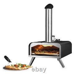 Salter 12 Inch Wood Pellet Outdoor Garden Portable Fired Pizza Oven with Paddle